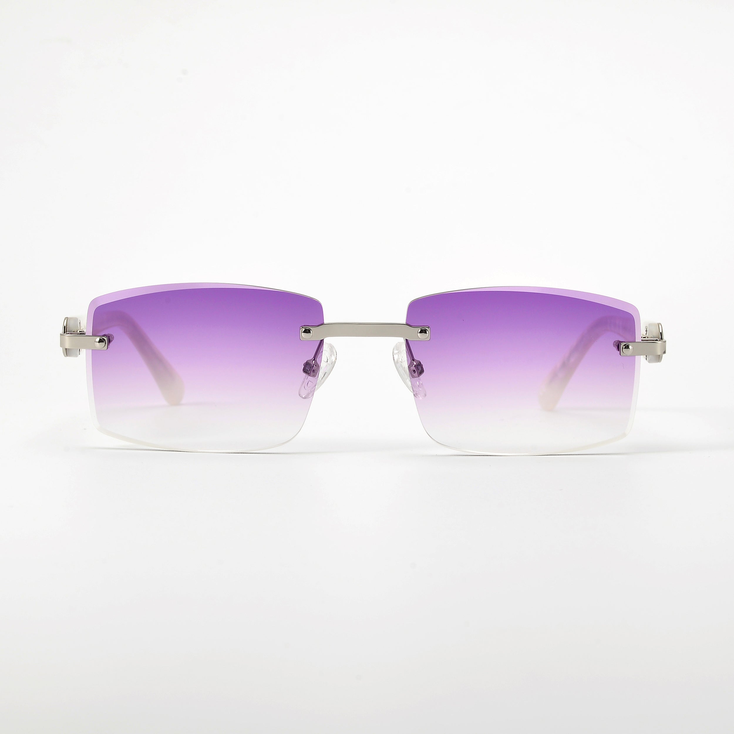LL004 Pearl/Silber | Lila Verlauf | Rechteck Schmuckfacette