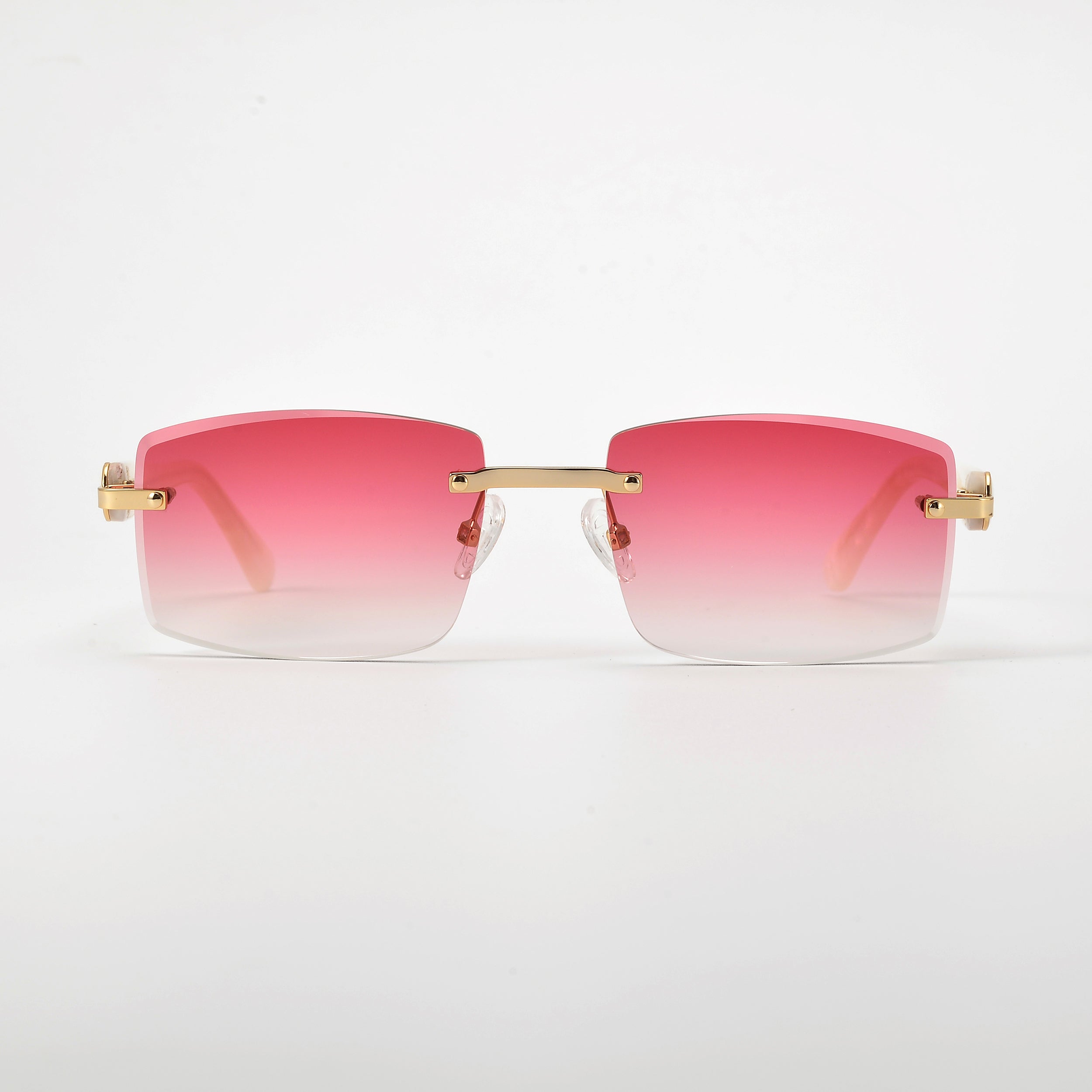 LL004 Pearl/Gold | Rot Verlauf | Rechteck Schmuckfacette
