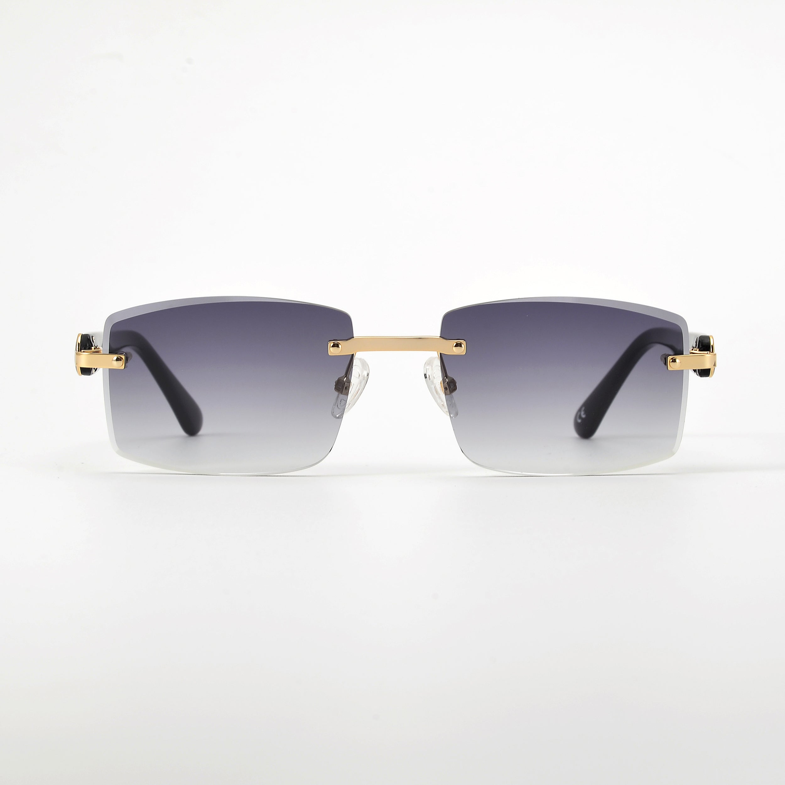 LL004 Schwarz/Gold | Grau Verlauf | Rechteck Schmuckfacette
