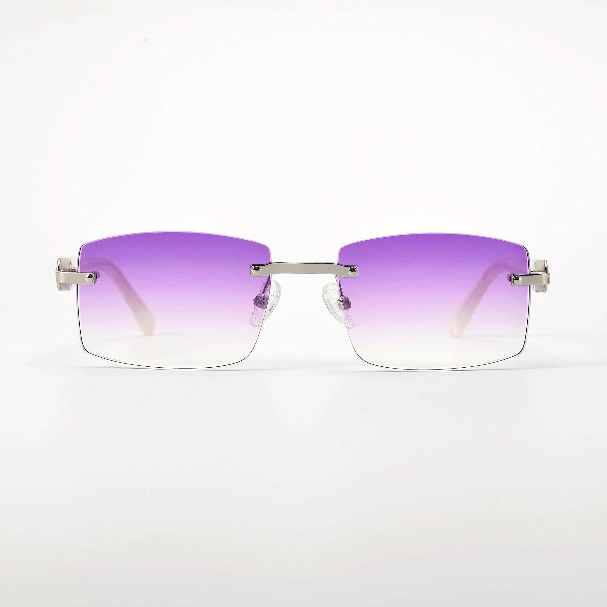 LL004 Pearl/Silber | Lila Verlauf | Rechteck High Gloss