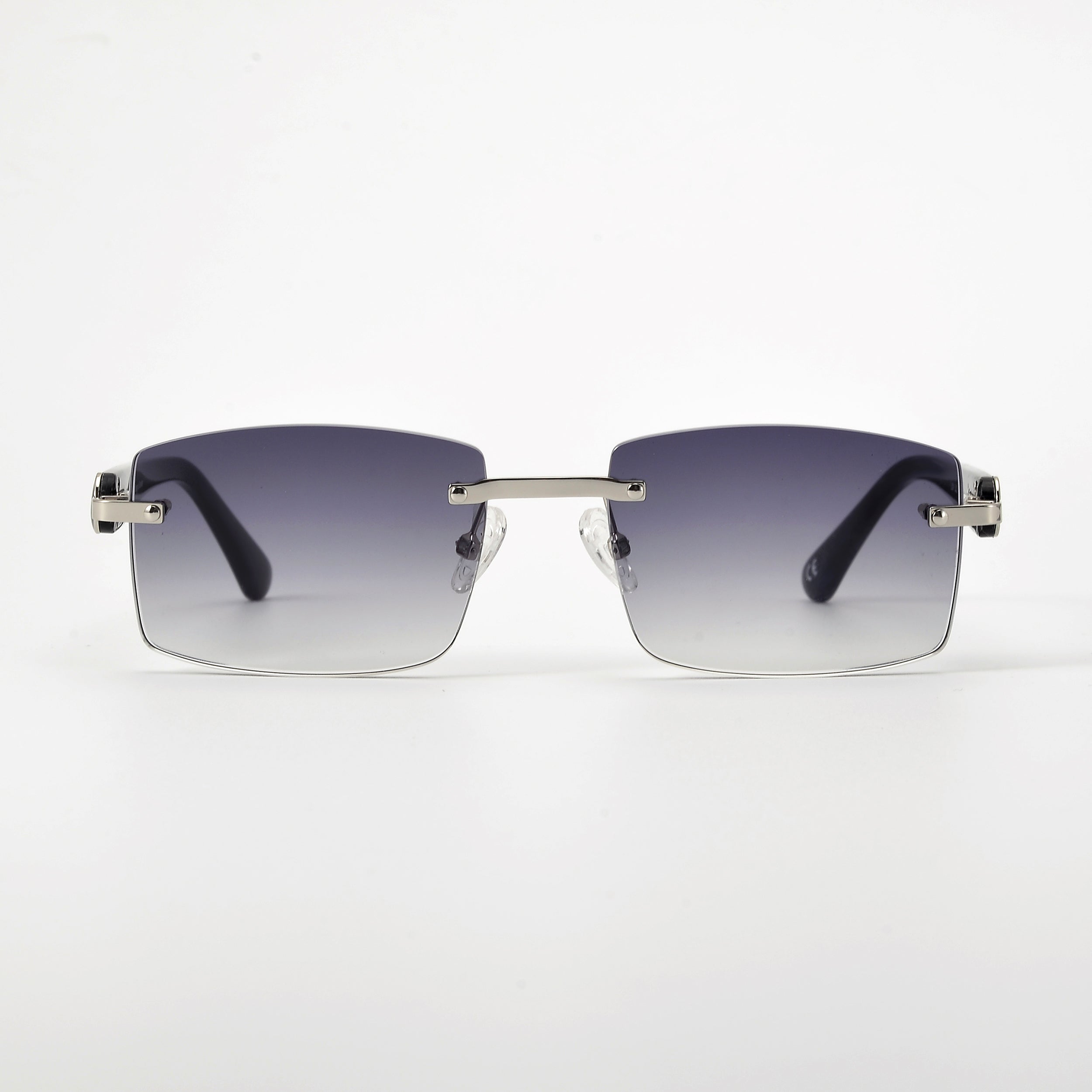 LL004 Schwarz/Silber | Grau Verlauf | Rechteck High Gloss
