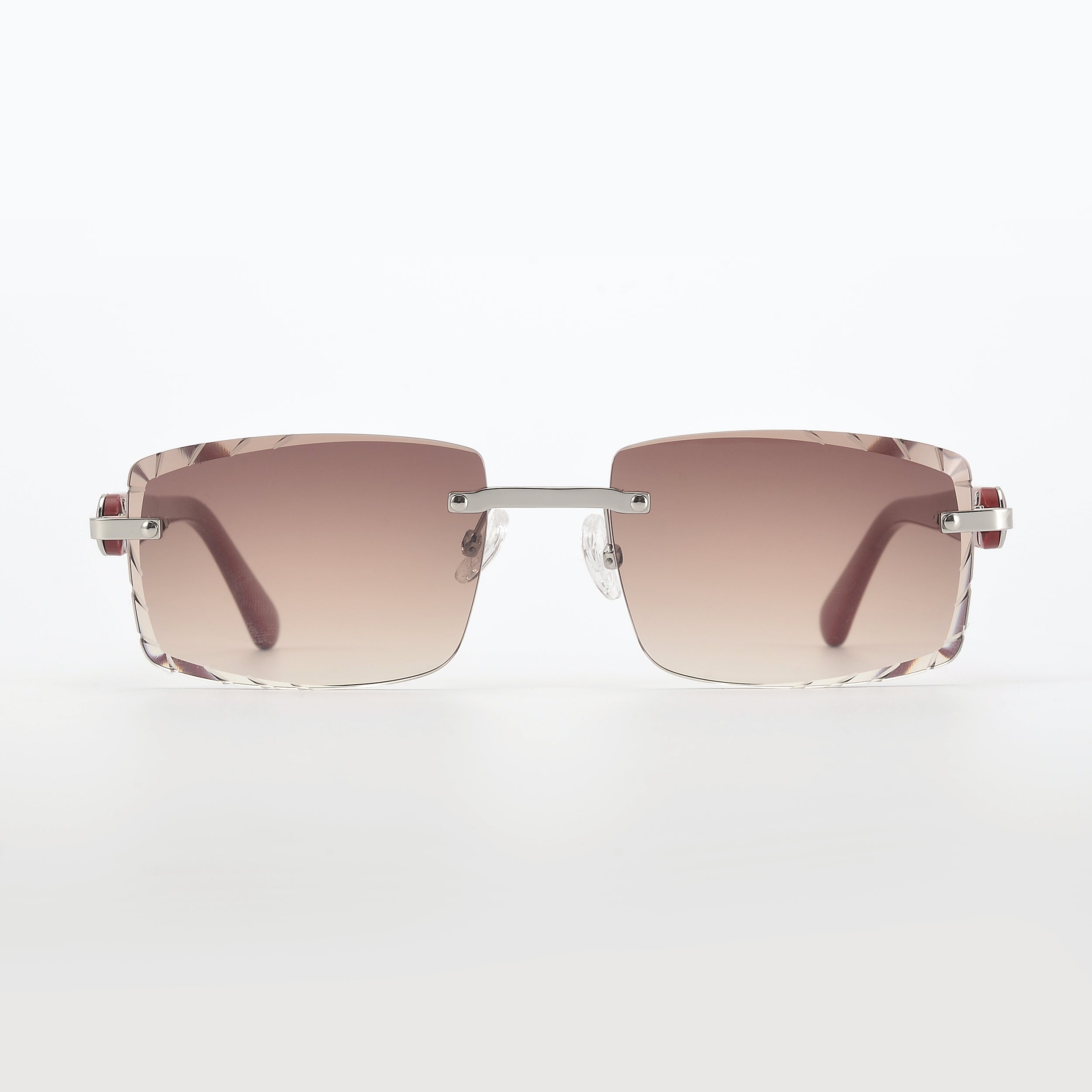 LL004 Rot/Silber | Braun Verlauf | Rechteck Diamond Cut