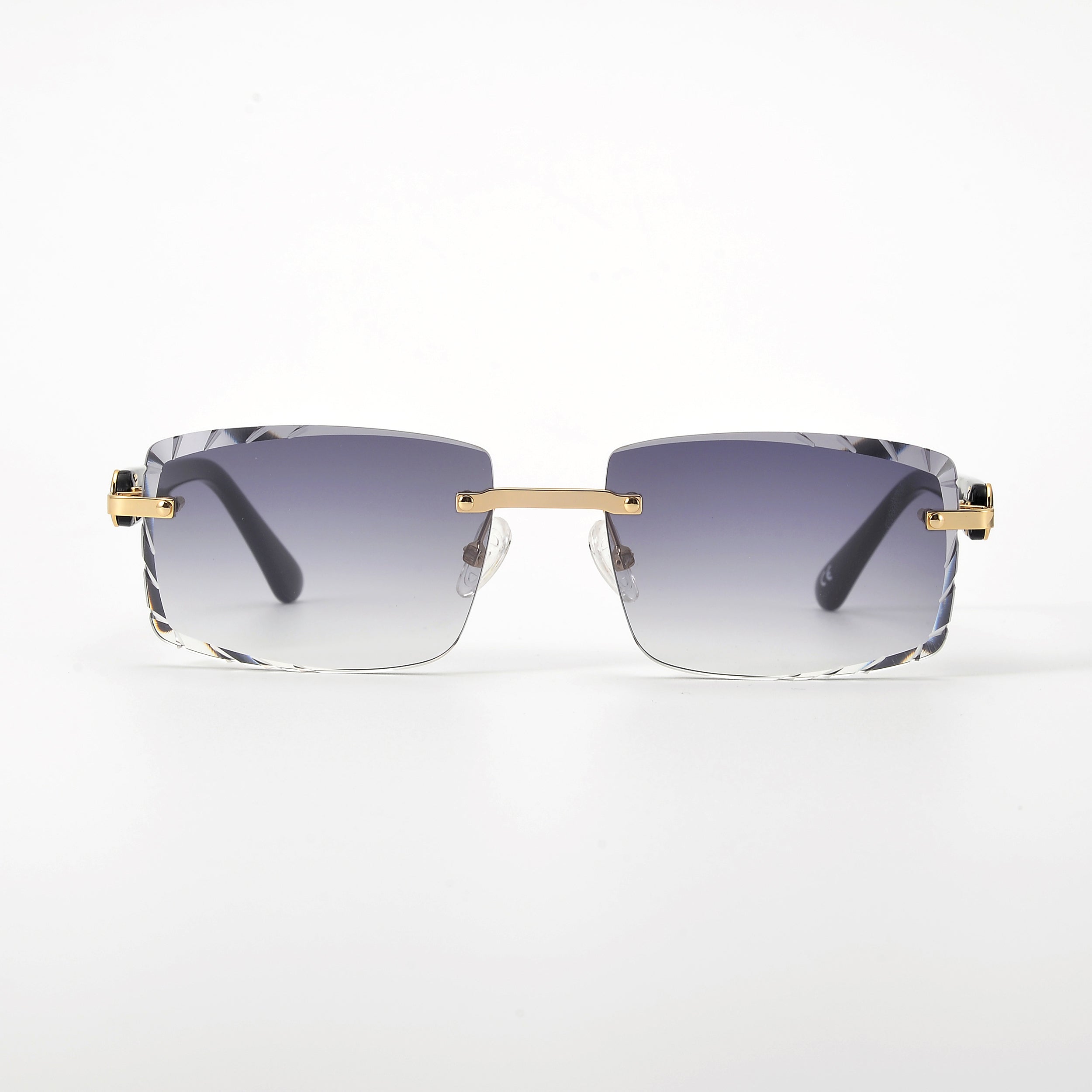 LL004 Schwarz/Gold | Grau Verlauf | Rechteck Diamond Cut