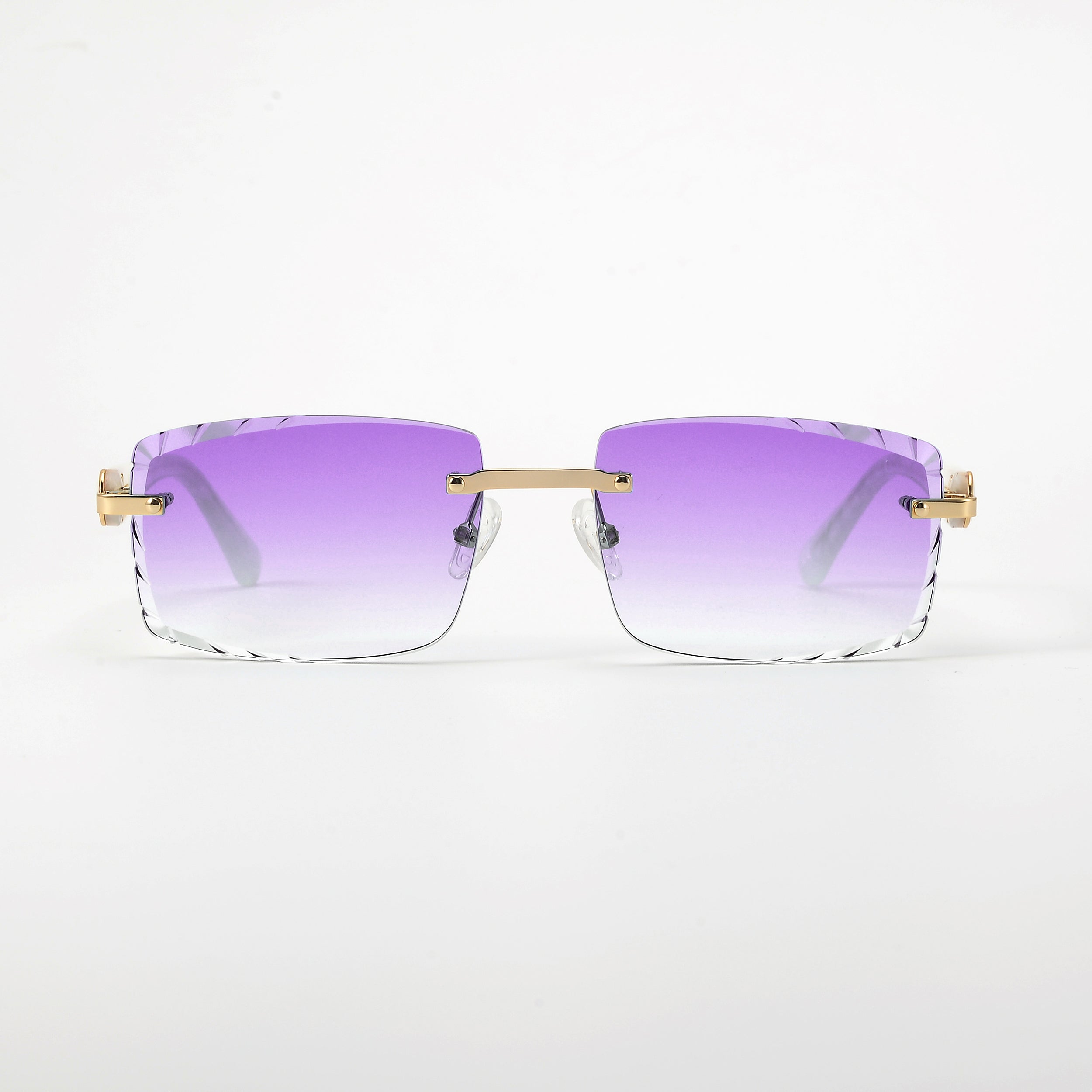 LL004 Pearl/Gold | Lila Verlauf | Rechteck Diamond Cut