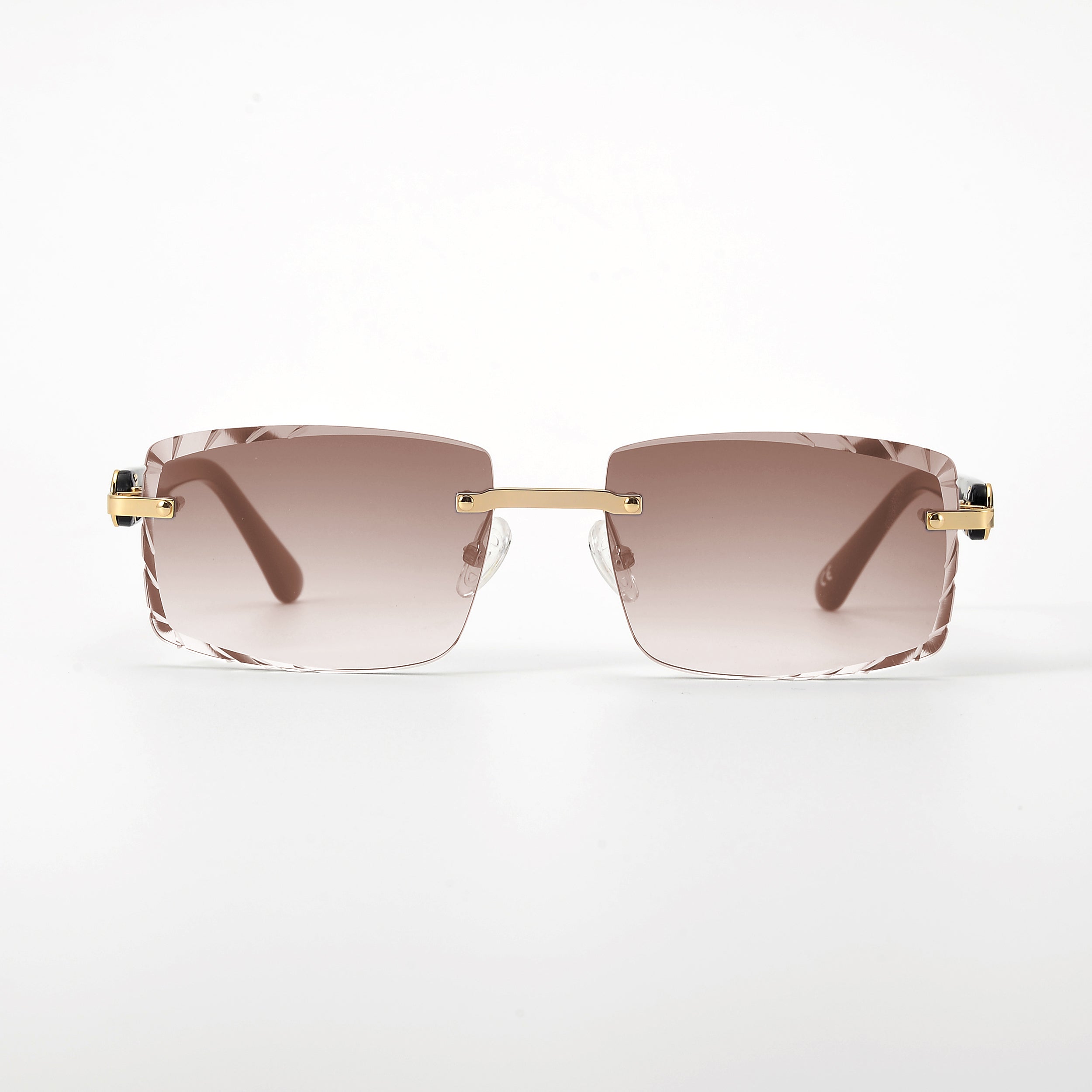 LL004 Schwarz/Gold | Braun Verlauf | Rechteck Diamond Cut