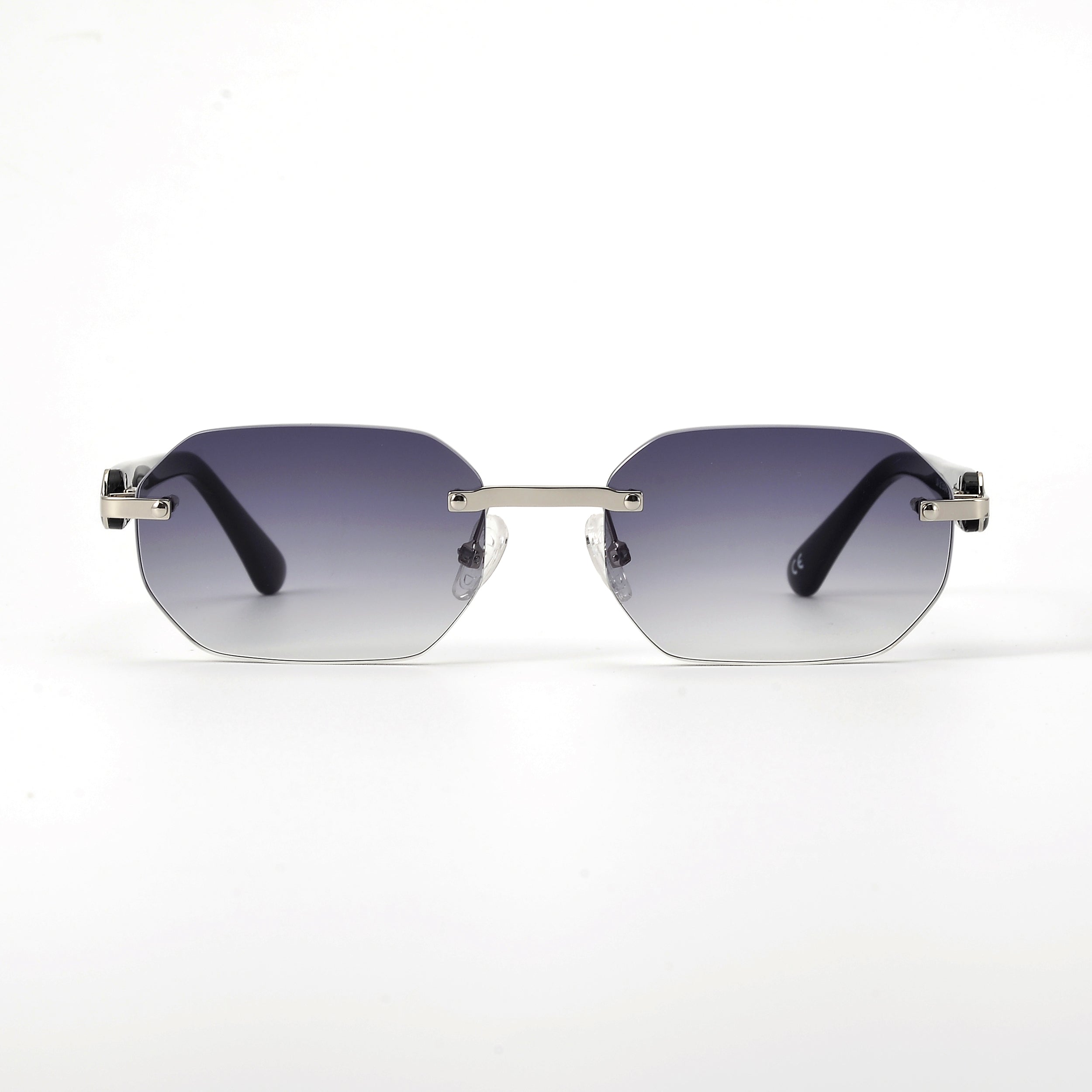 LL004 Schwarz/Silber | Grau Verlauf | Achteck High Gloss