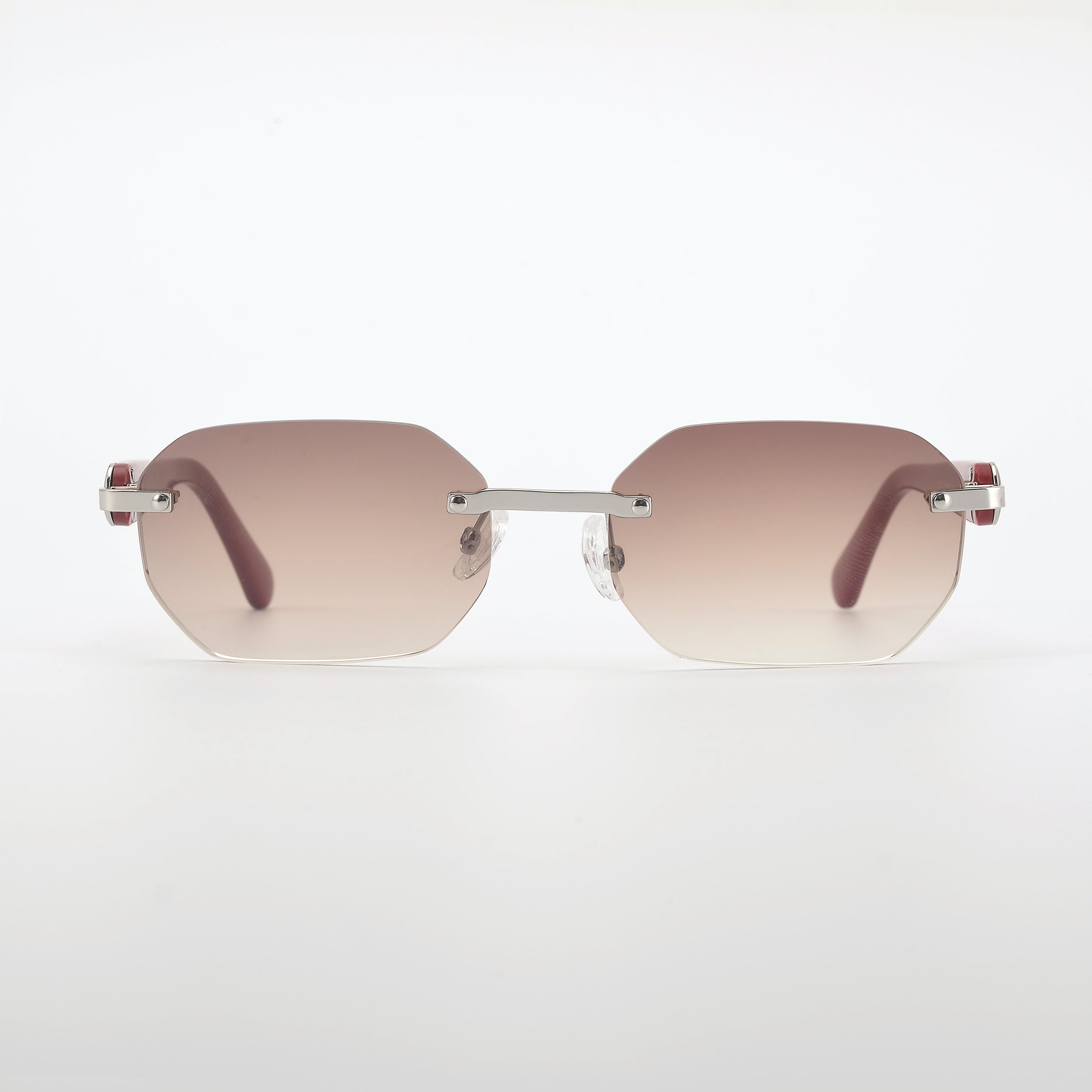 LL004 Rot/Silber | Braun Verlauf | Achteck High Gloss
