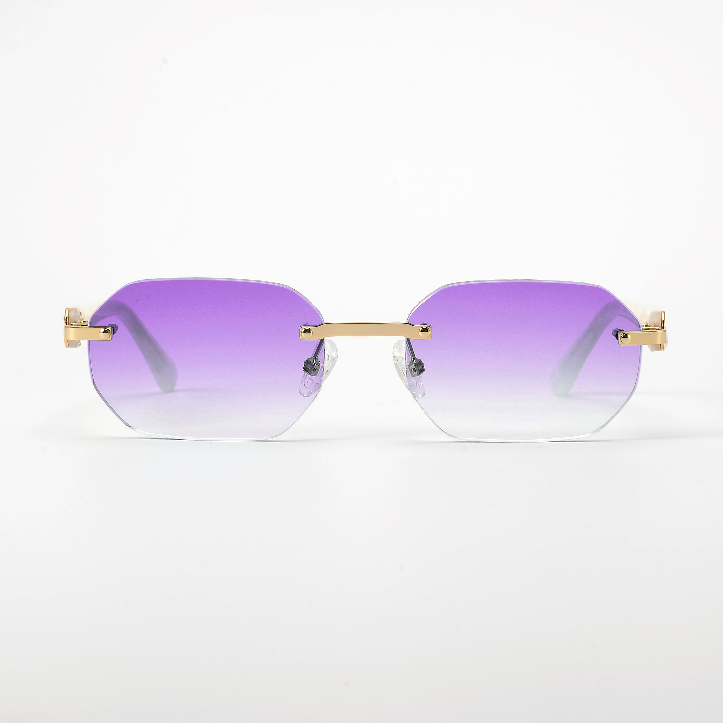 LL004 Pearl/Gold | Lila Verlauf | Achteck High Gloss