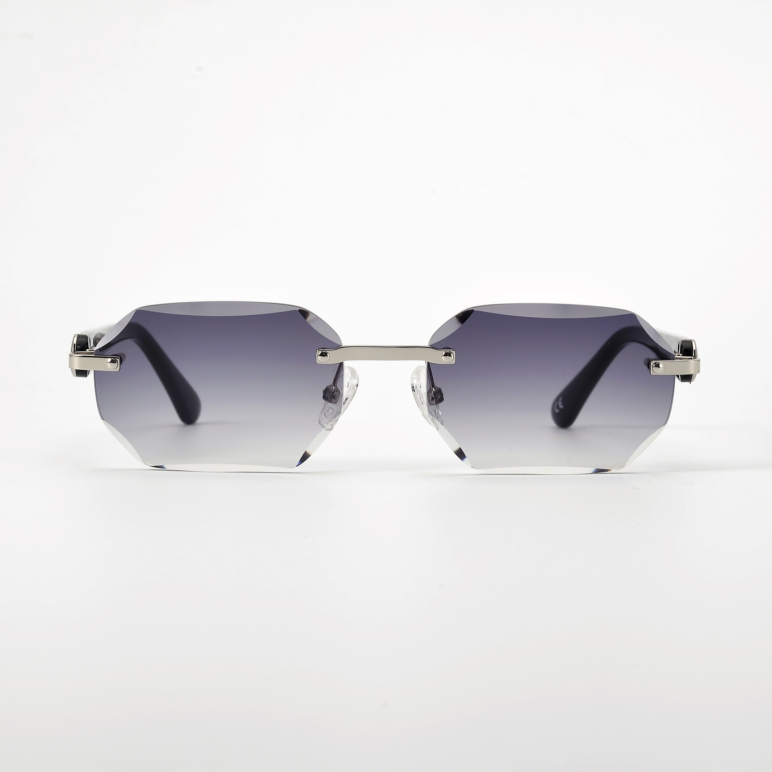 LL004 Schwarz/Silber | Grau Verlauf | Achteck Schmuckfacette