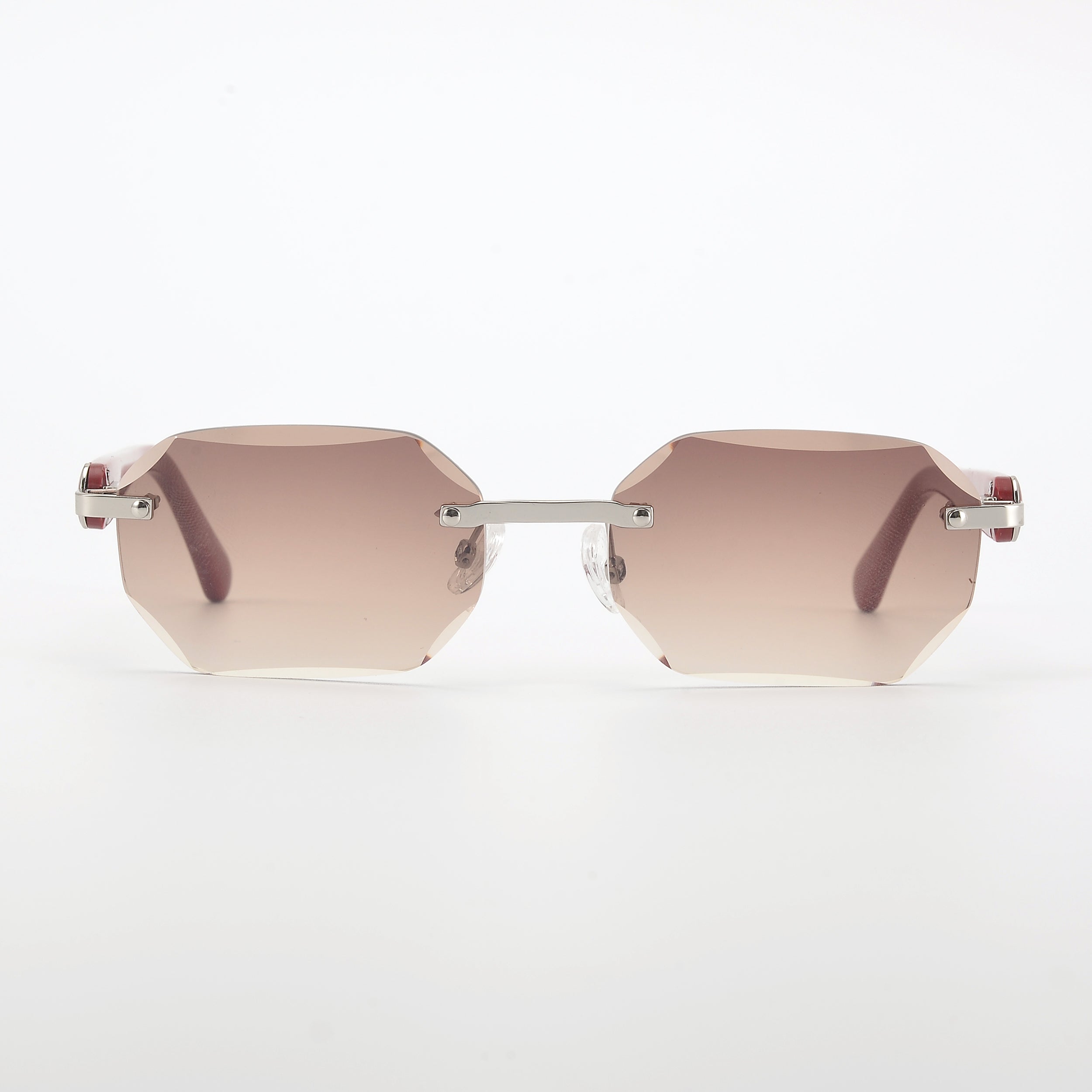 LL004 Rot/Silber | Braun Verlauf | Achteck Schmuckfacette