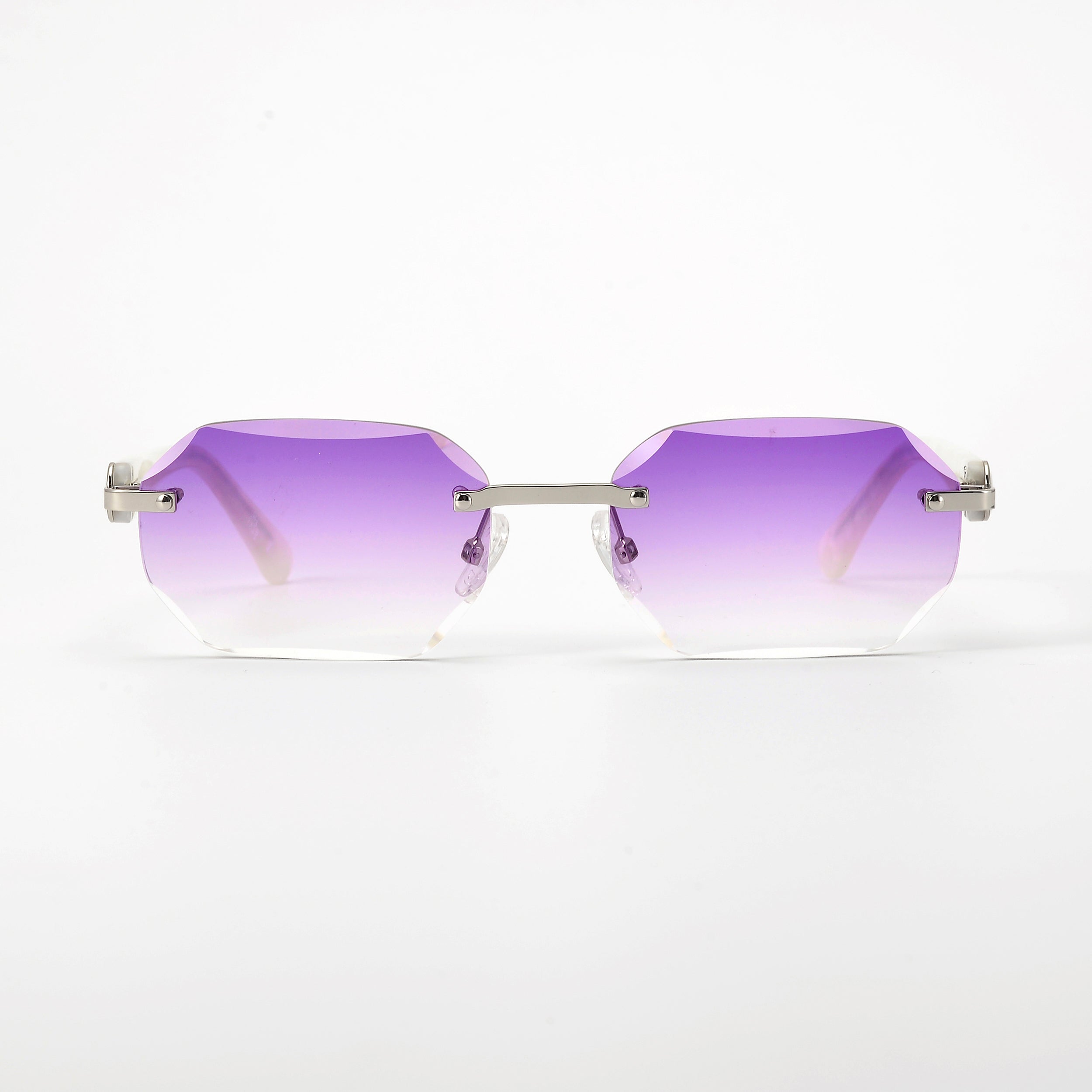 LL004 Pearl/Silber | Lila Verlauf | Achteck Schmuckfacette