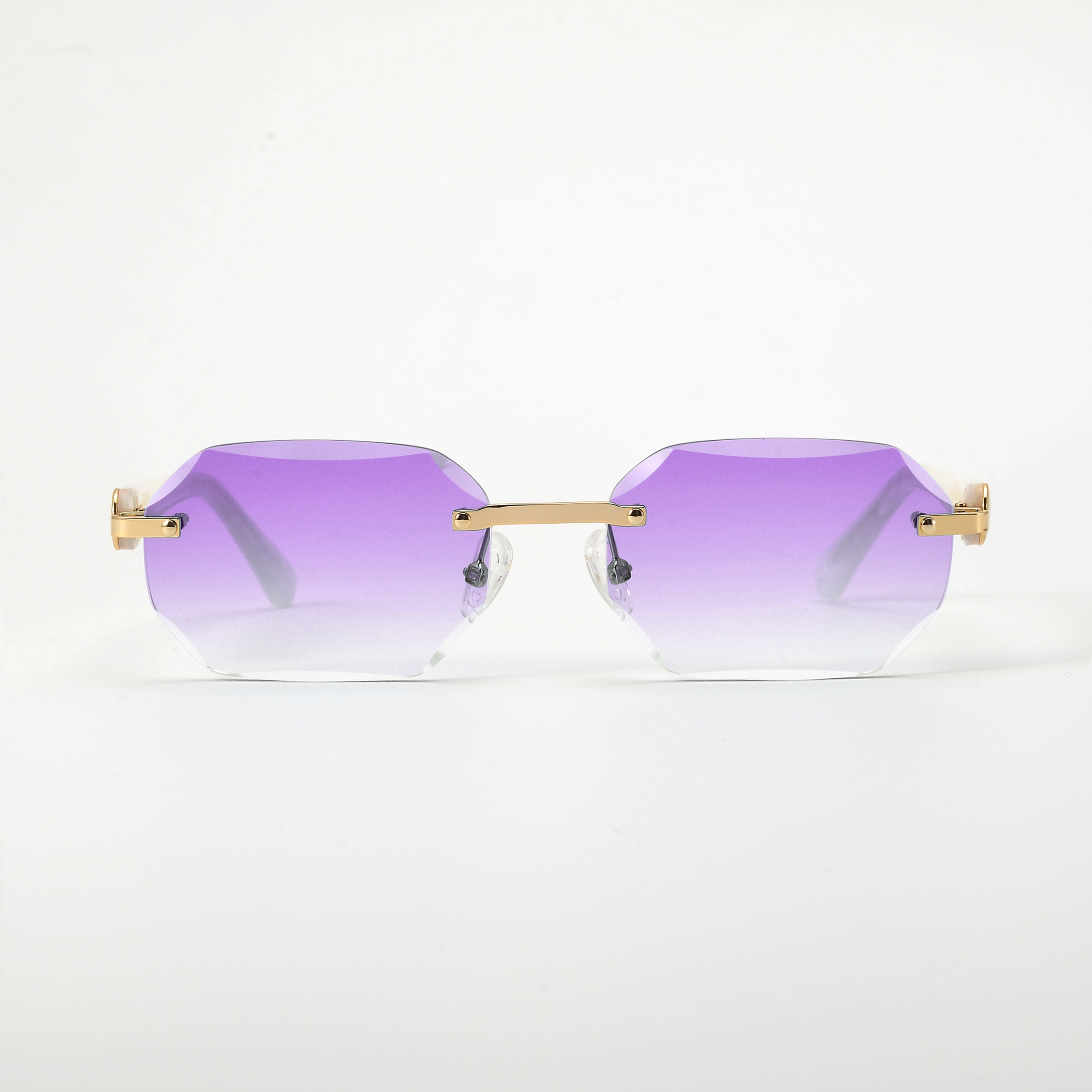 LL004 Pearl/Gold | Lila Verlauf | Achteck Schmuckfacette