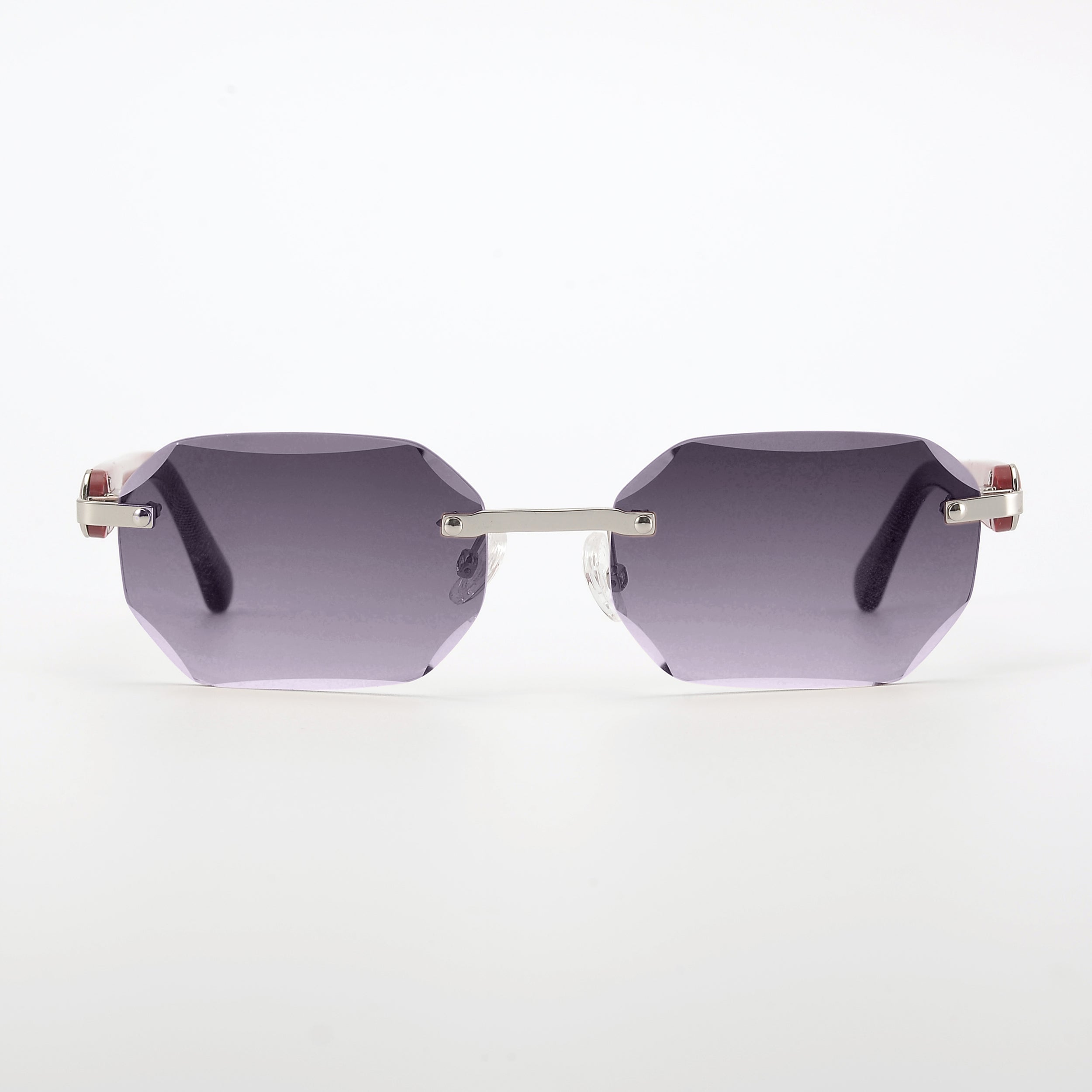 LL004 Rot/Silber | Grau Verlauf | Achteck Schmuckfacette
