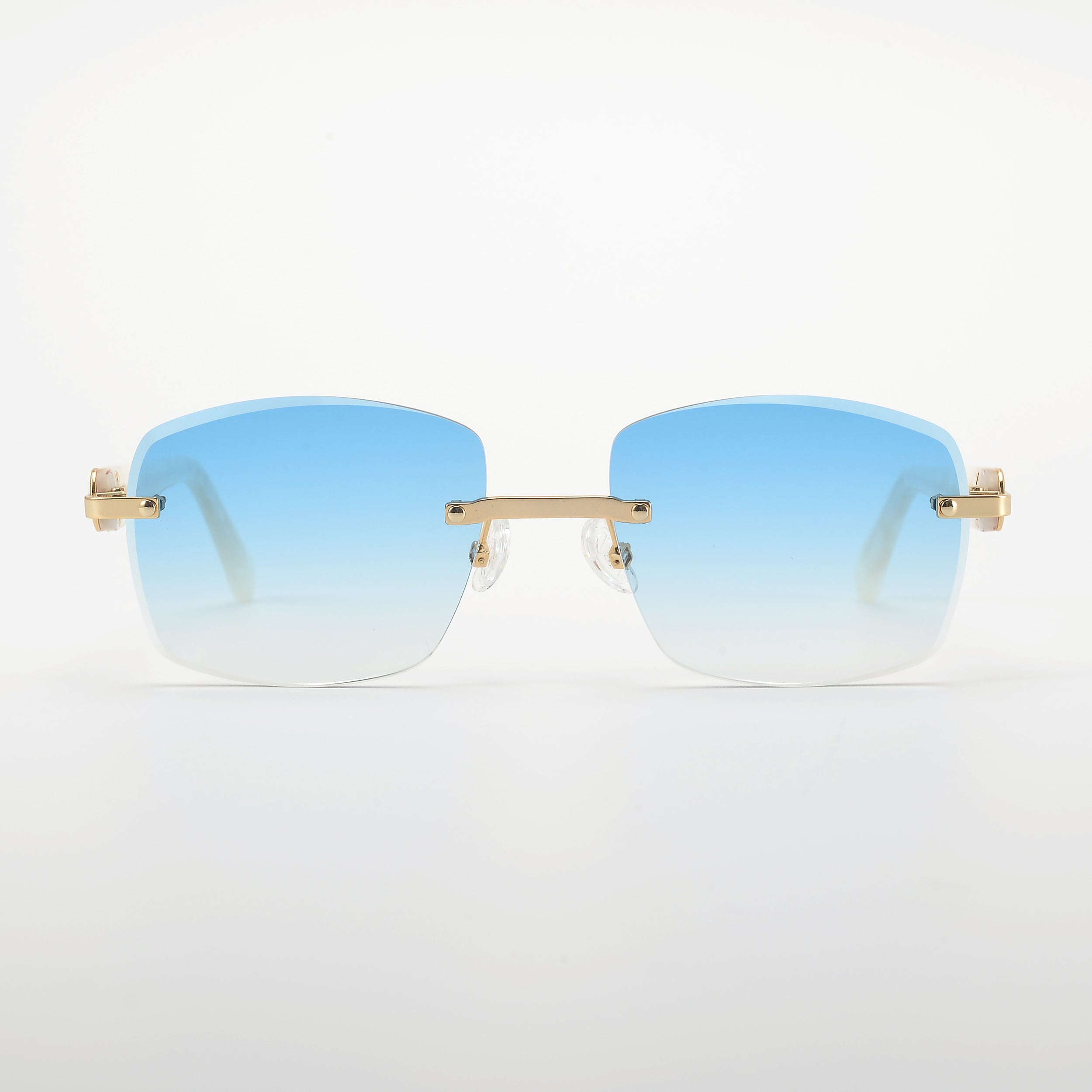 LL004 Pearl/Gold | SkyBlue Verlauf | Pop Smoke Schmuckfacette