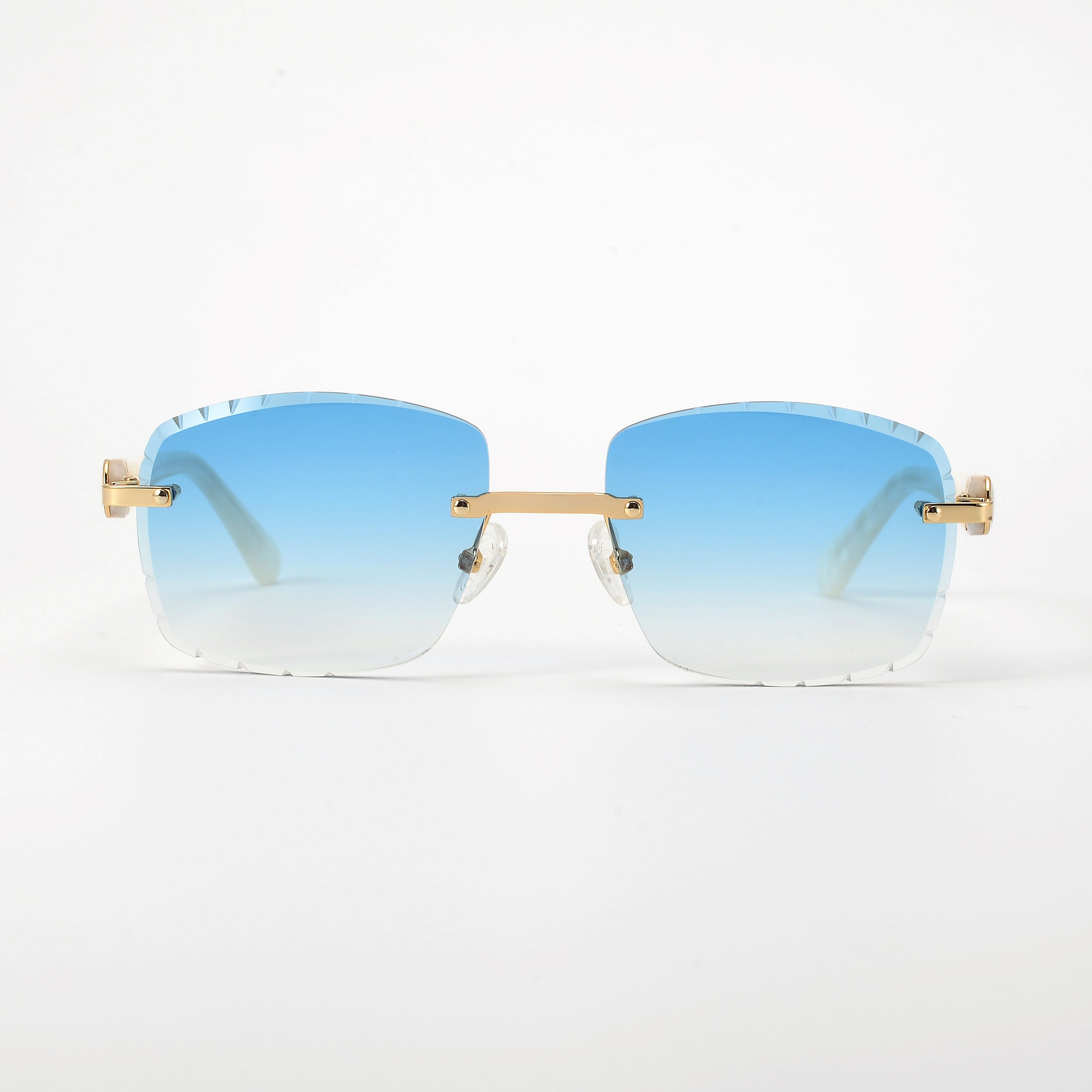 LL004 Pearl/Gold | SkyBlue Verlauf | Pop Smoke Diamond Cut