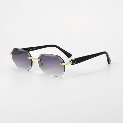 LL004   Schwarz/Gold | Grau Verlauf | Achteck Schmuckfacette