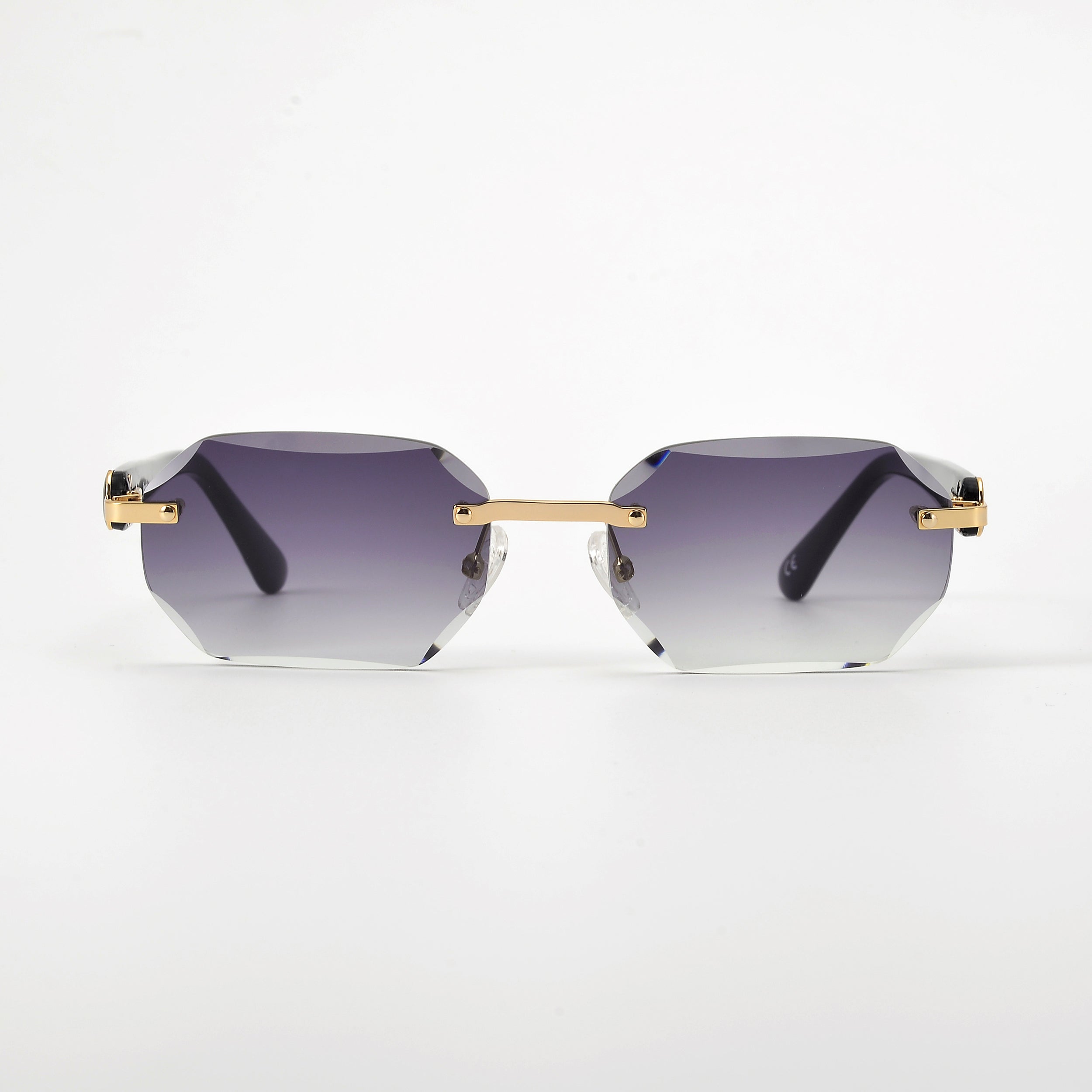 LL004   Schwarz/Gold | Grau Verlauf | Achteck Schmuckfacette